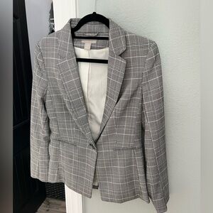 HM plaid striped Blazer suit Jacket
